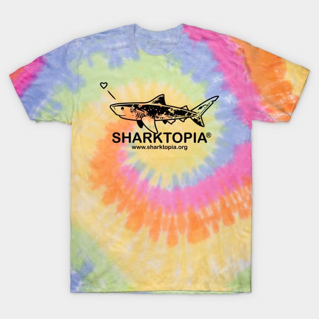 Sharktopia - Logo (only black ink) T-Shirt by Sharktopia